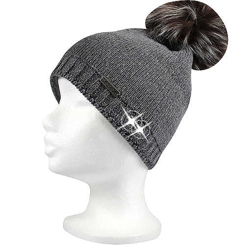 VOXX® pletené čepice Frontera šedá/stříbrná 1 ks