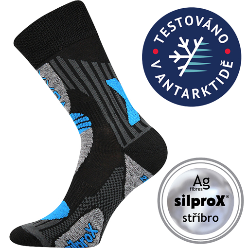 Obrázek z VOXX ponožky Vision černá-modrá 1 pár 