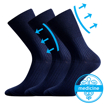 Obrázek z BOMA® ponožky Zdrav. tmavě modrá 3 pár 