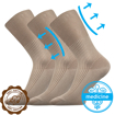 Obrázek z LONKA® ponožky Zdravan béžová 3 pár 