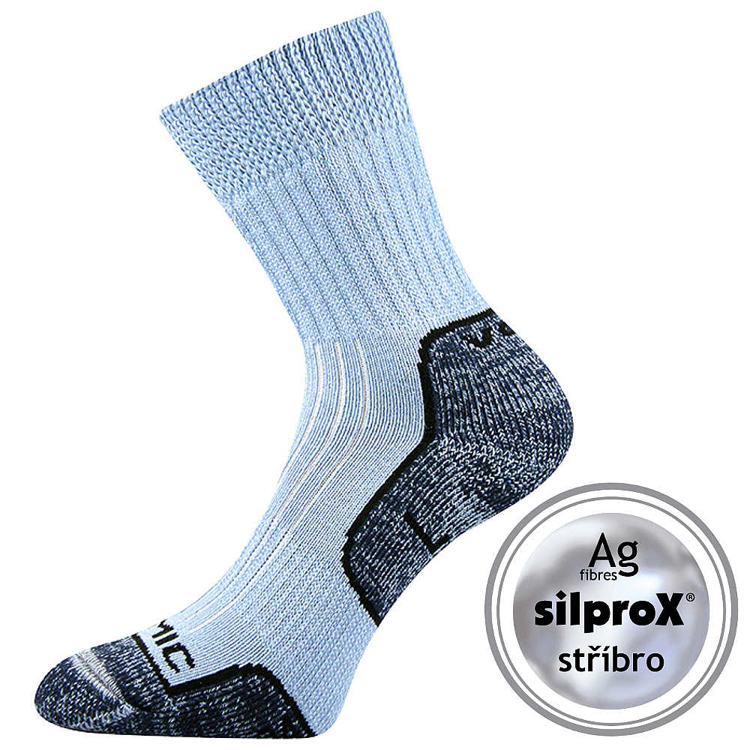 Obrázek z VOXX Ponožky silné s ionty stříbra ZENITH anatomicky tvarované SVĚTLE MODRÉ 
