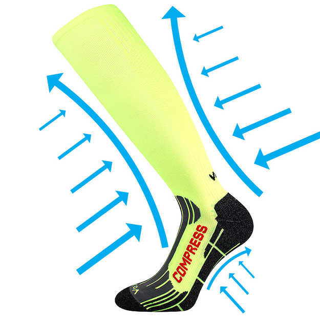 VOXX® podkolenky Flex neon žlutá 1 pár