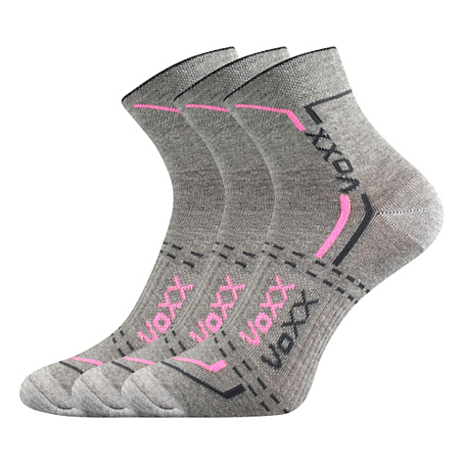 Obrázek z VOXX ponožky Franz 03 sv.šedá/růžová 3 pár 