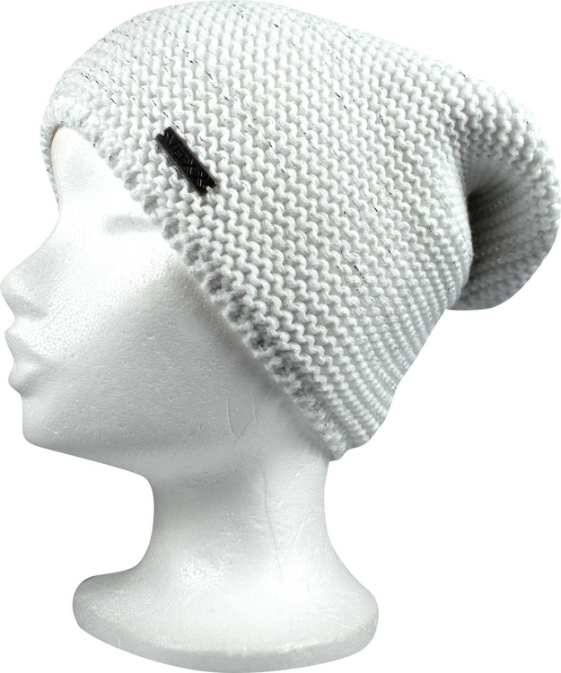 Obrázek z VOXX Čepice dámská pletená VIVARO s lurexem BÍLO-STŘÍBRNÁ 