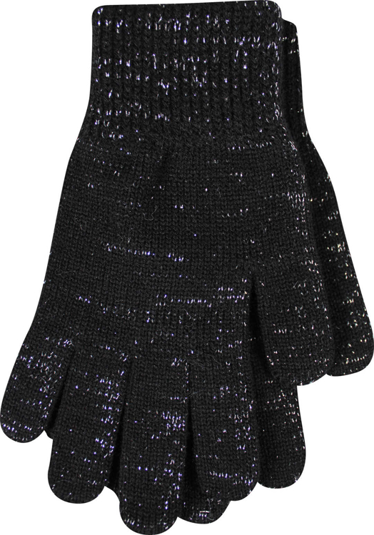 Obrázek z VOXX Rukavice dámské pletené VIVARO s lurexem ČERNO-STŘÍBRNÉ 