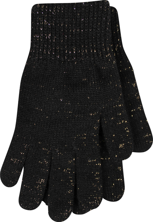 Obrázek z VOXX Rukavice dámské pletené VIVARO s lurexem ČERNO-ZLATÉ 