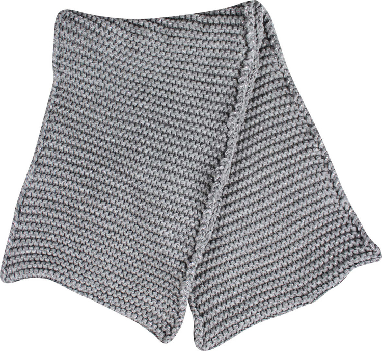 Obrázek z VOXX Šála dámská pletená VIVARO kruhová s lurexem ŠEDO-STŘÍBRNÁ 