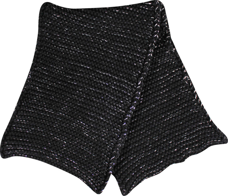 Obrázek z VOXX Šála dámská pletená VIVARO kruhová s lurexem ČERNO-STŘÍBRNÁ 