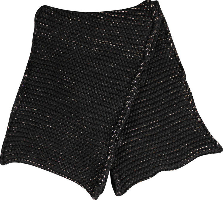 Obrázek z VOXX Šála dámská pletená VIVARO kruhová s lurexem ČERNO-ZLATÁ 