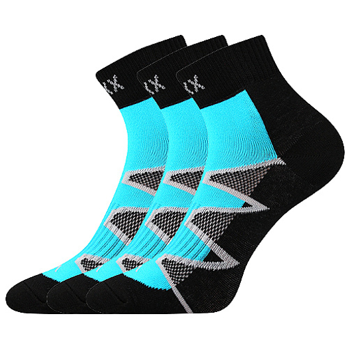 Obrázek z VOXX ponožky Monsa černá-tyrkys 3 pár 