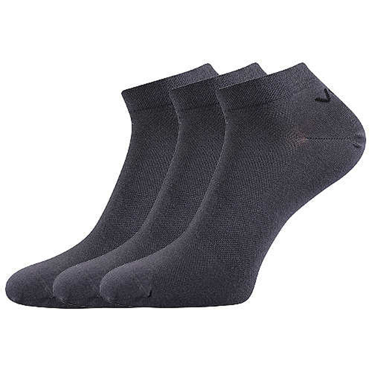 Obrázek z VOXX Ponožky slabé METYS prodyšné TMAVĚ ŠEDÉ (3 páry) 