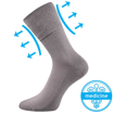 Obrázek z LONKA Ponožky medicine FINEGO s jemným lemem SVĚTLE ŠEDÉ (3 páry) 