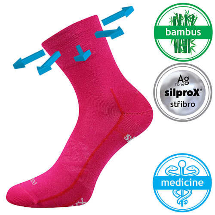 Obrázek z VOXX Ponožky sportovní bambusové BAERON magenta 