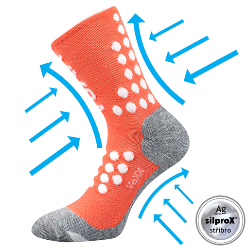 Obrázek z VOXX® kompresní ponožky Finish lososová 1 pár 