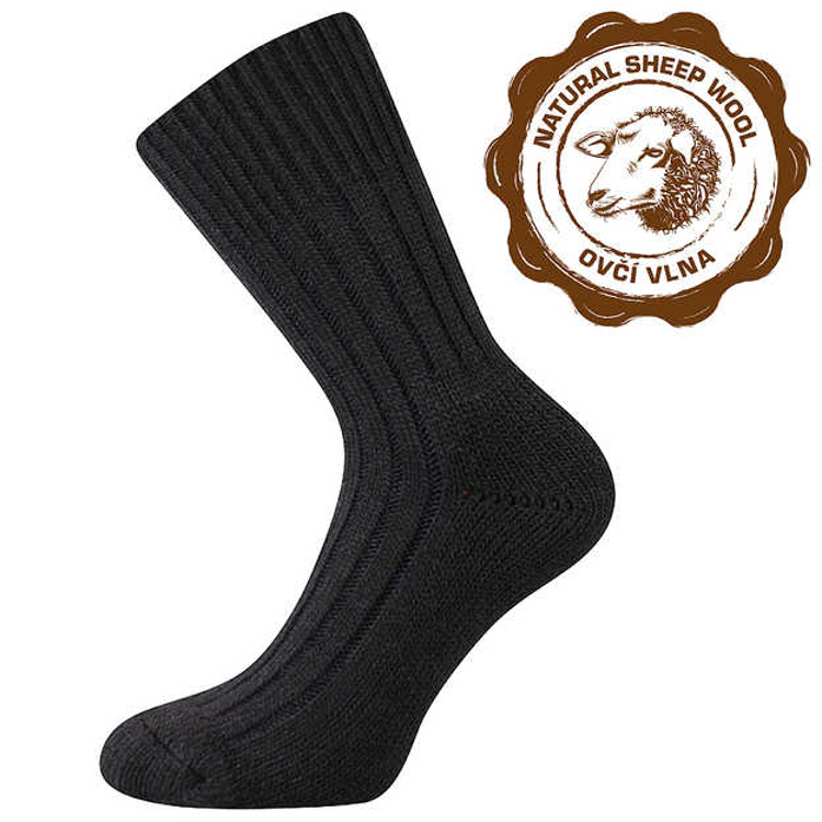 Obrázek z VOXX Ponožky zimní vlněné WILLIE černé 