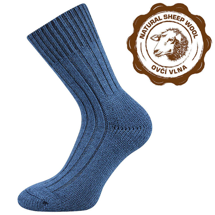 Obrázek z VOXX Ponožky zimní vlněné WILLIE jeans melé 