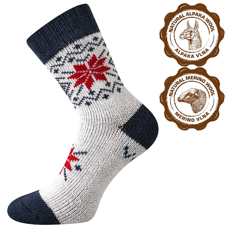 Obrázek z VOXX Ponožky silné zimní ALTA z merino vlny a alpaky VZOR A 