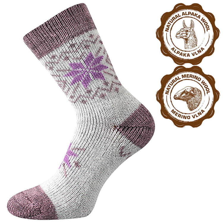 Obrázek z VOXX Ponožky silné zimní ALTA z merino vlny a alpaky VZOR E 