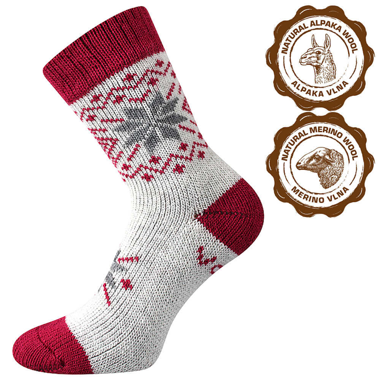 Obrázek z VOXX Ponožky silné zimní ALTA z merino vlny a alpaky VZOR F 