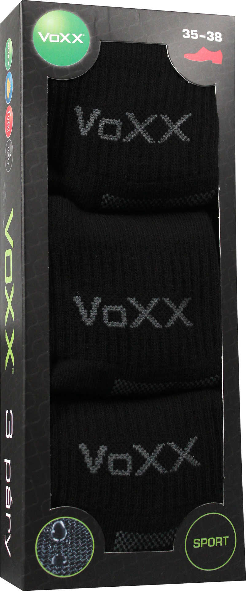 VOXX® ponožky Caddy B 3pár černá 1 balení