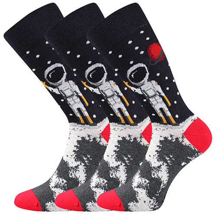 Obrázek z LONKA Ponožky pánské vtipné DEPATE s obrázky VESMÍRU (3 páry) 