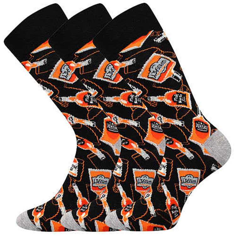 Obrázek z LONKA Ponožky pánské vtipné DEPATE s obrázky KOŘALKY (3 páry) 