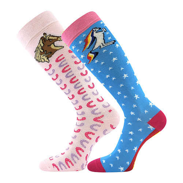 Obrázek z BOMA Podkolenky dětské BIVOJ 15 s obrázky DÍVČÍ (2 páry) 