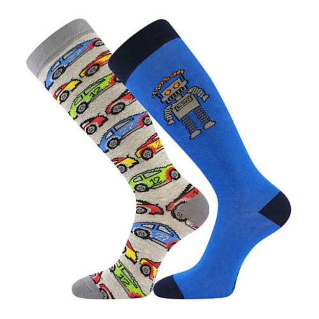 Obrázek z BOMA Podkolenky dětské BIVOJ 15 s obrázky CHLAPECKÉ (2 páry) 