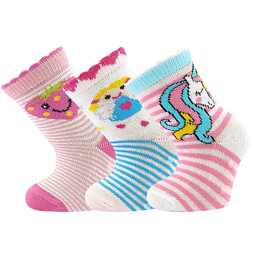 BOMA® ponožky Filípek 02 ABS mix B holka 3 pár