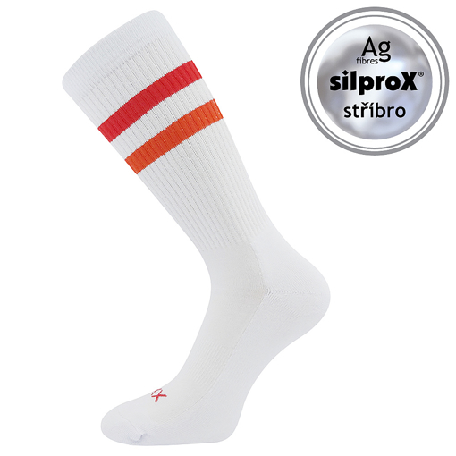 Obrázek z VOXX® ponožky Retran bílá/červená 1 pár 