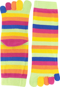 Obrázek BOMA Ponožky prstové bavlněné PRSTAN 10 pruhované ALIEN