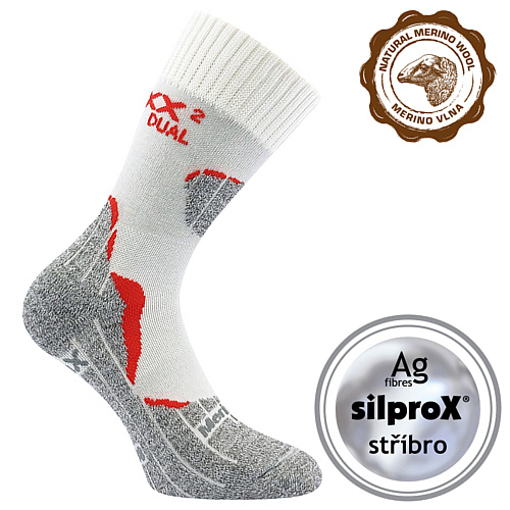 Obrázek z VOXX ponožky Dualix bílá 1 pár 