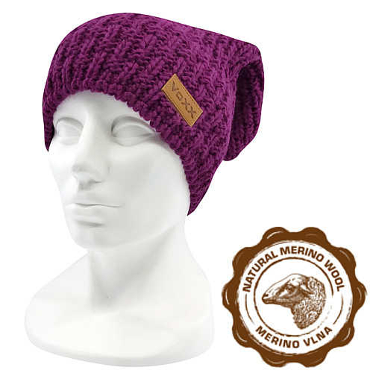 Obrázek z VOXX Čepice dámská pletená PREMACY z merino FUXIA 