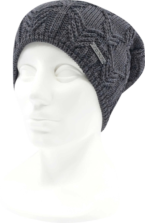 Obrázek z VOXX Čepice dámská pletená NAVARA bavlněná ANTRACITOVÁ 