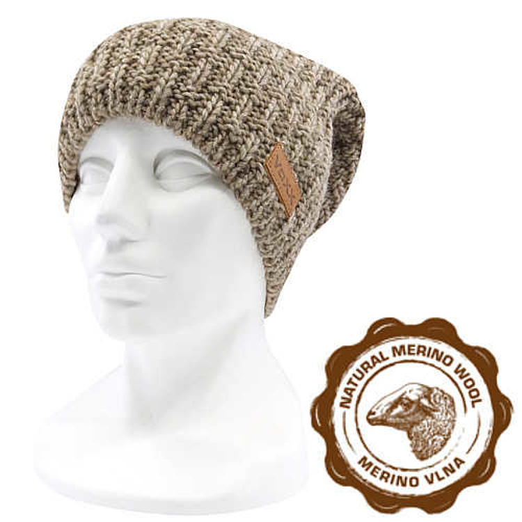 Obrázek z VOXX Čepice dámská pletená PREMACY z merino BÉŽOVÁ 