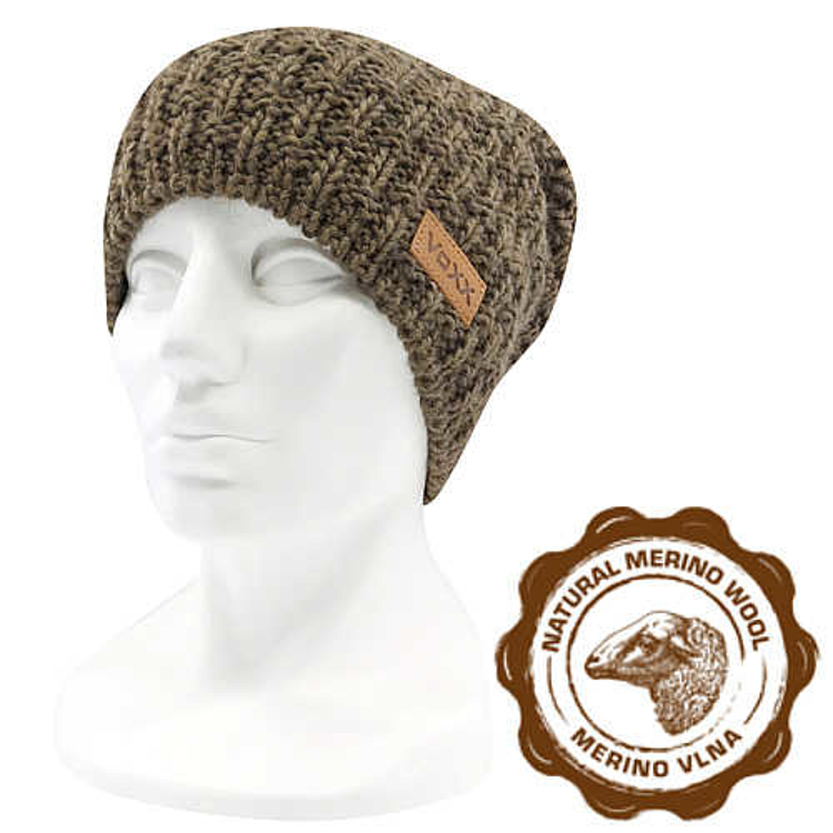 Obrázek z VOXX Čepice dámská pletená PREMACY z merino HNĚDÁ 