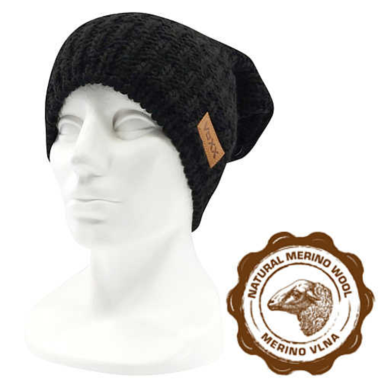 Obrázek z VOXX Čepice dámská pletená PREMACY z merino ČERNÁ 