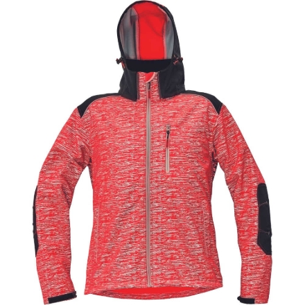 Obrázek KNOXFIELD printed Pánská softshellová bunda červená