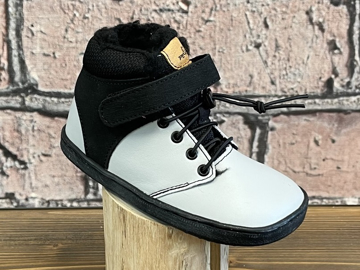 Obrázek Pegres Barefoot BF40 Dětské zimní kotníkové boty šedé