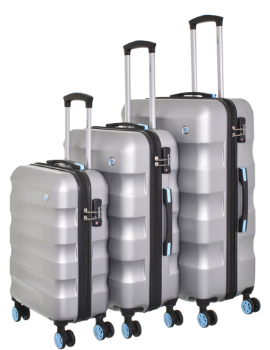 Obrázek z Cestovní kufry set 3ks Dielle Wave 4W S,M,L 150-13 stříbrná 169 L 