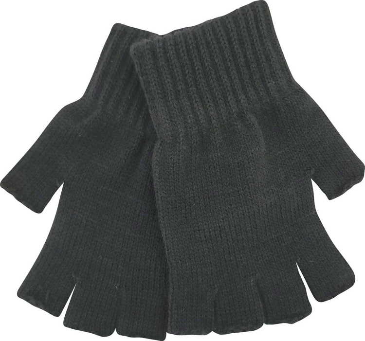 Obrázek z VOXX Rukavice unisex pletené FINLES bez prstů ČERNÉ 