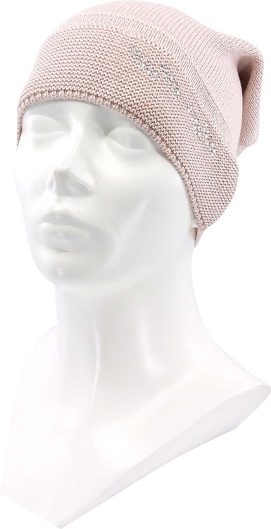 Obrázek z VOXX Čepice dámská pletená MICRA bavlněná s kamínky Swarovski RŮŽOVÁ 