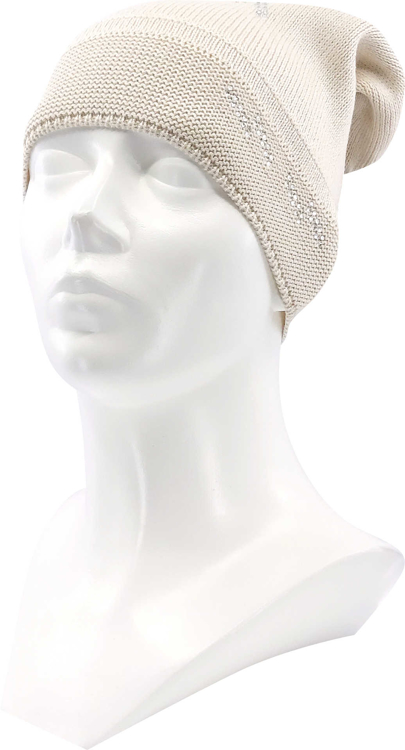 Obrázek z VOXX Čepice dámská pletená MICRA bavlněná s kamínky Swarovski REŽNÁ 