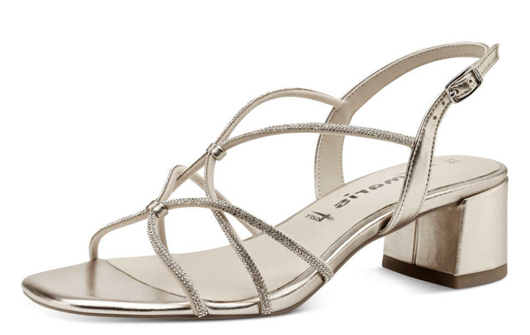 Obrázek z Tamaris 1-28236-20 909 Dámské sandály na podpatku zlaté 