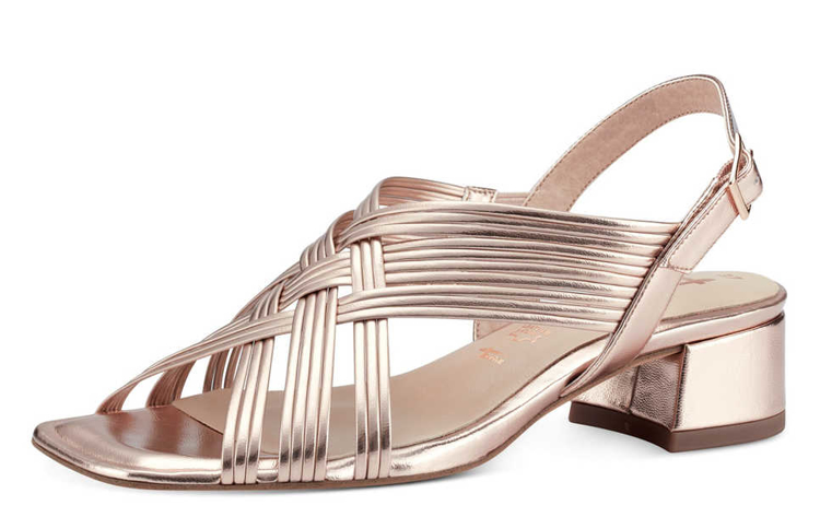 Obrázek z Tamaris 1-28248-20 583 Dámské sandály na podpatku bronzové 