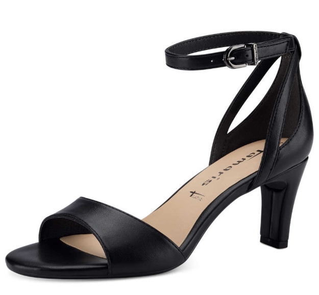 Obrázek z Tamaris 1-28327-20 020 Dámské sandály na podpatku černé 