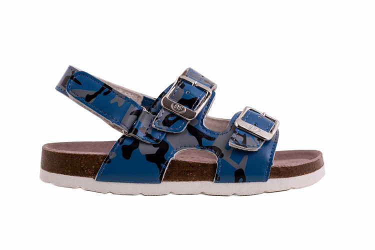 Obrázek z BF BA-525-11-17 Dětské pantofle s odnímatelným páskem na patě modré 