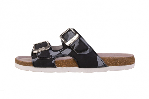 Obrázek z BF BY-213-16-98 Dámské pantofle v černo-šedé maskáčové barvě 