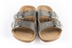 Obrázek z BF BY-213-12-98 Dámské pantofle ve stříbrné třpytkaté barvě 