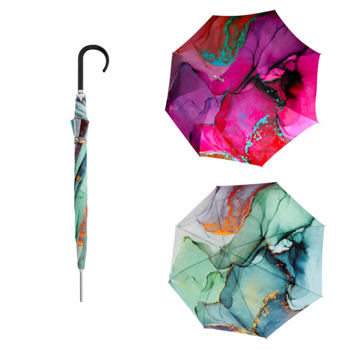 Obrázek z Doppler Long AC Carbonsteel MARBLE Dámský holový deštník 